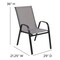 Flash Furniture 3PC Patio Set-23.5SQ Glass Table, 2 Gray Chairs TLH-073A1303C-GY-GG - alternate 3